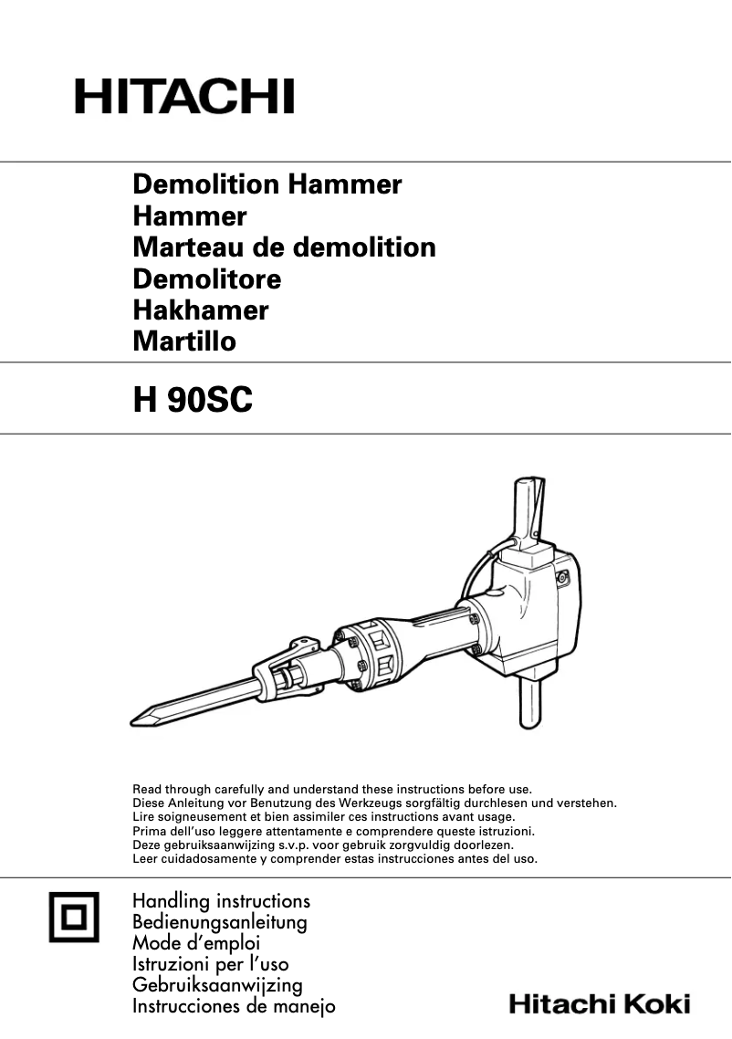 Page n°1 - Manuel utilisateur Hitachi H 90SC