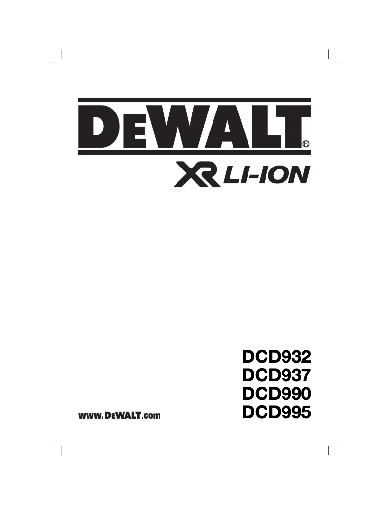 Página 1 del manual Manual de usuario DeWalt DCD932