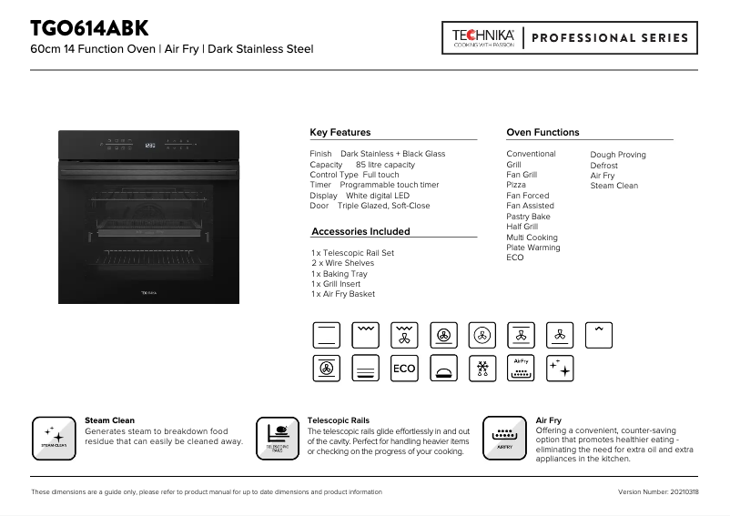 Image de la première page du manuel de l'appareil TGO614ABK