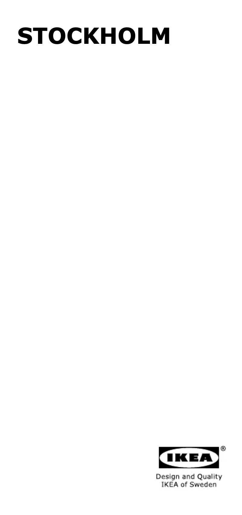 Page 1 de la notice Manuel utilisateur Ikea STOCKHOLM 802.450.51