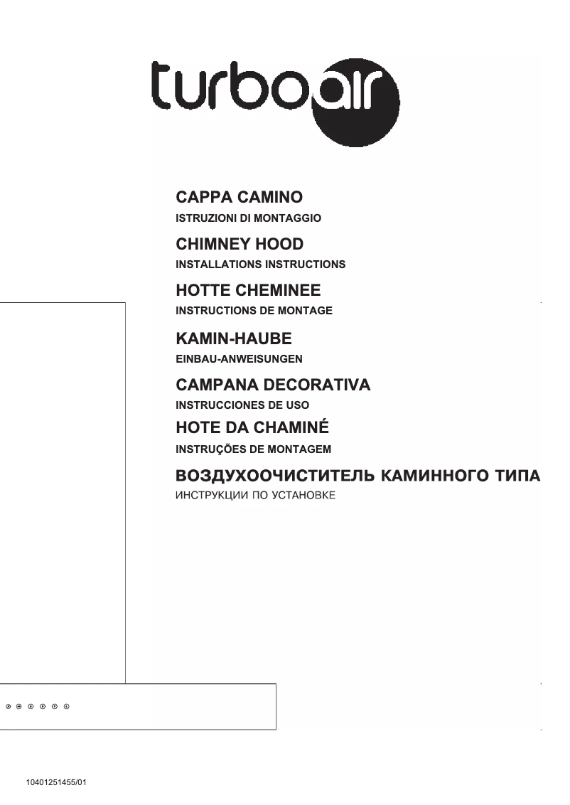 Page 1 de la notice Manuel utilisateur Turbo air Ischia