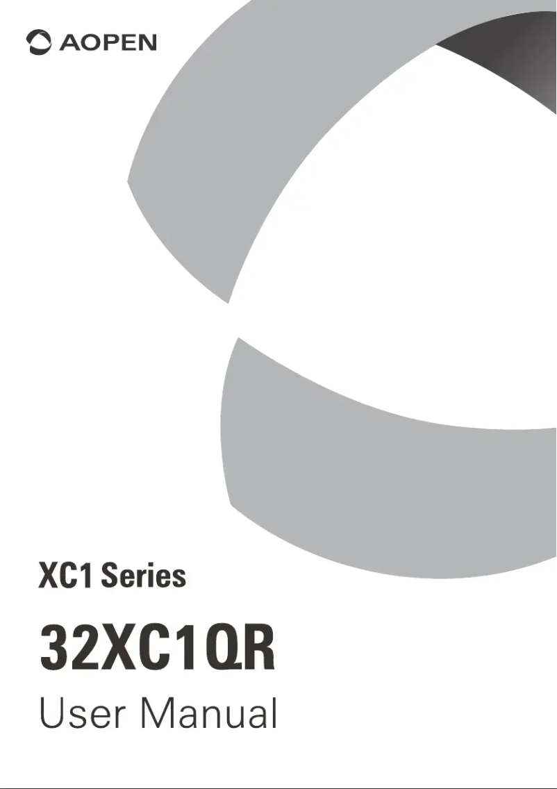 Page 1 de la notice Manuel utilisateur Aopen 32XC1QR P