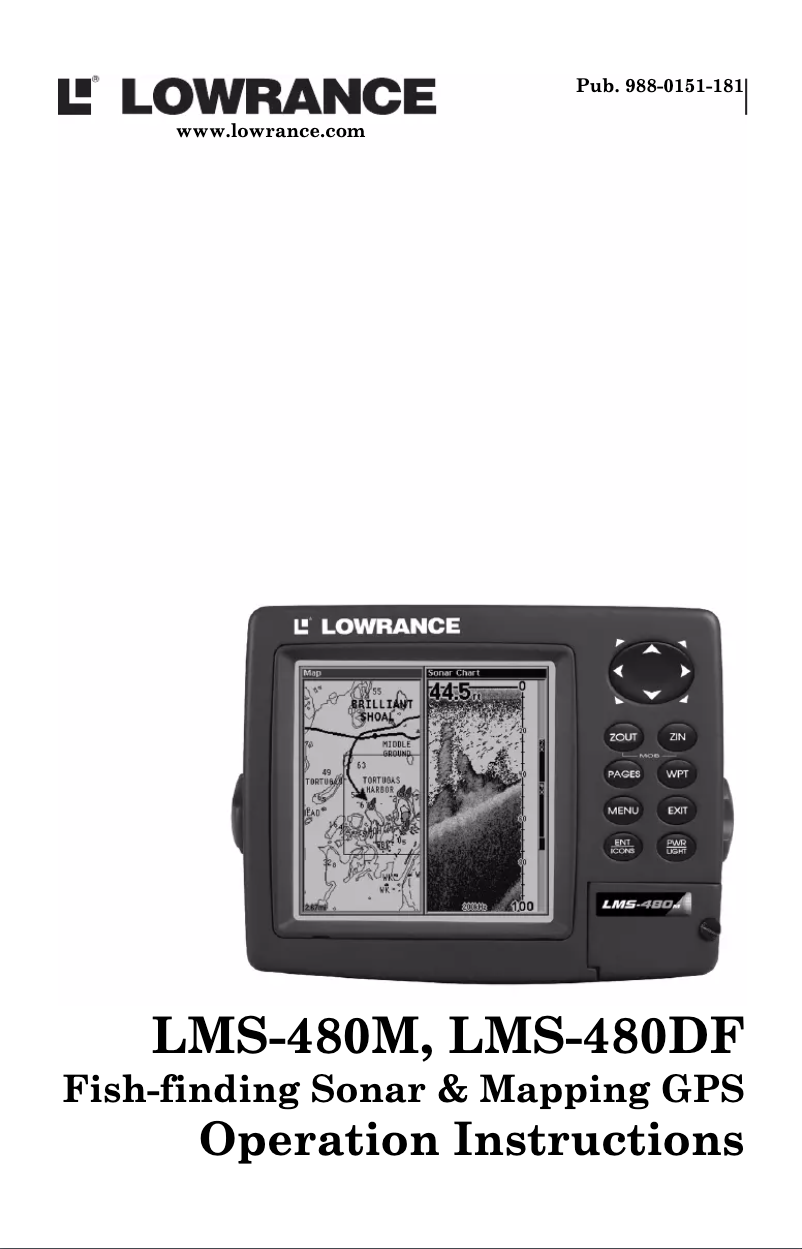 Page 1 de la notice Manuel utilisateur Lowrance LMS480DF
