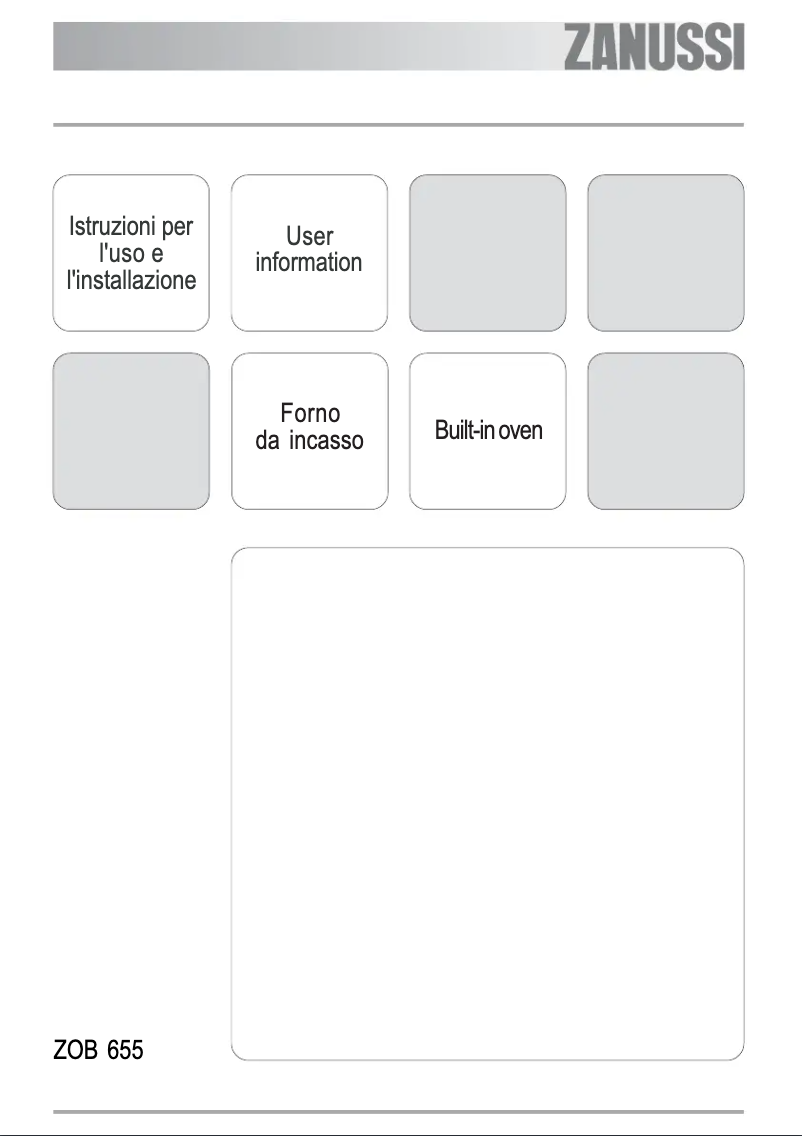 Image de la première page du manuel de l'appareil ZOB655X
