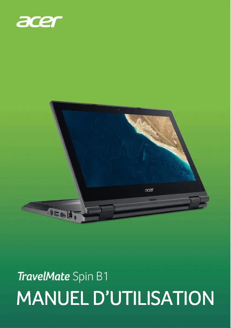 Image de la première page du manuel de l'appareil TravelMate Spin B1