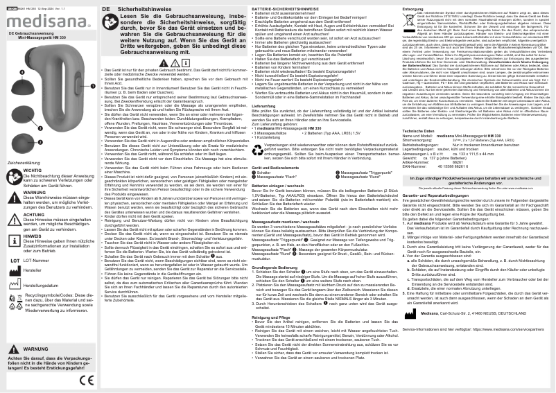 Image de la première page du manuel de l'appareil HM 330