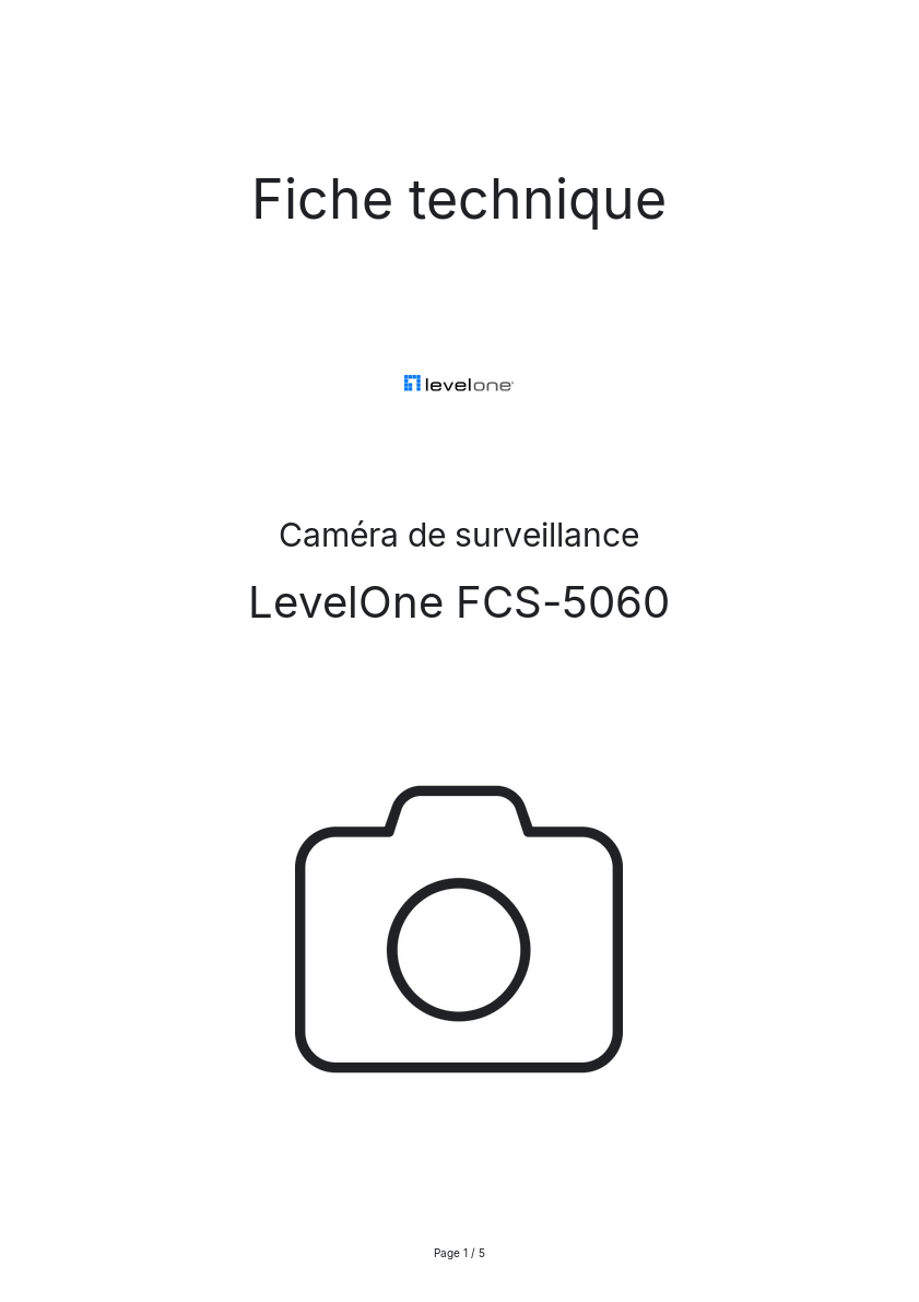 Image de la première page du manuel de l'appareil FCS-5060