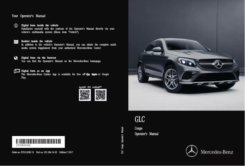 Página 1 del manual Manual de usuario Mercedes-Benz GLC Coupe (2017)