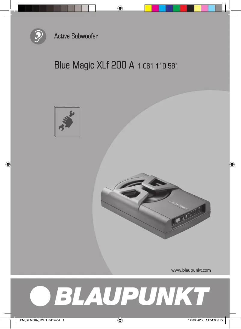 Image de la première page du manuel de l'appareil Blue Magic XLf 200 A