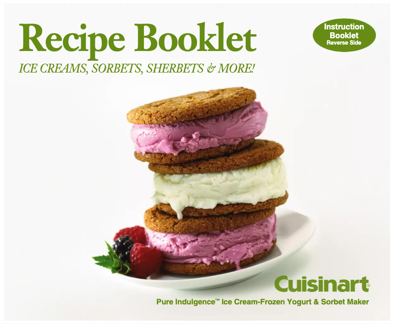 Image de la première page du manuel de l'appareil Pure Indulgence ICE-30B