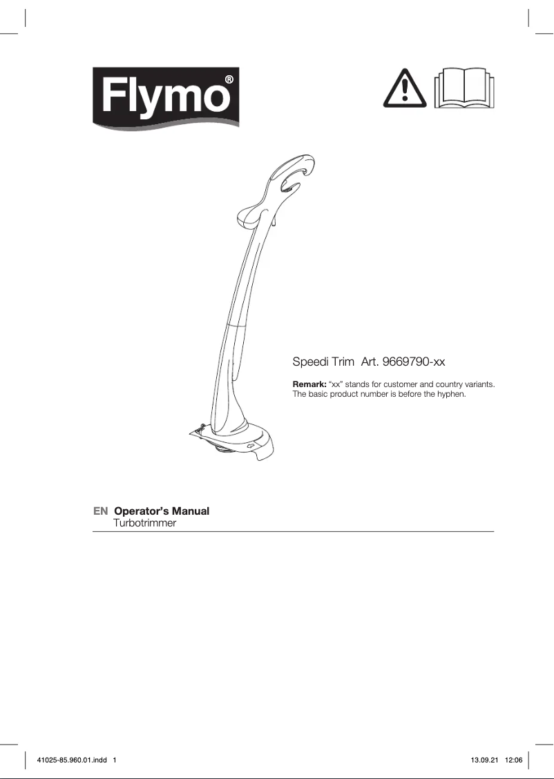 Image de la première page du manuel de l'appareil Speedi Trim