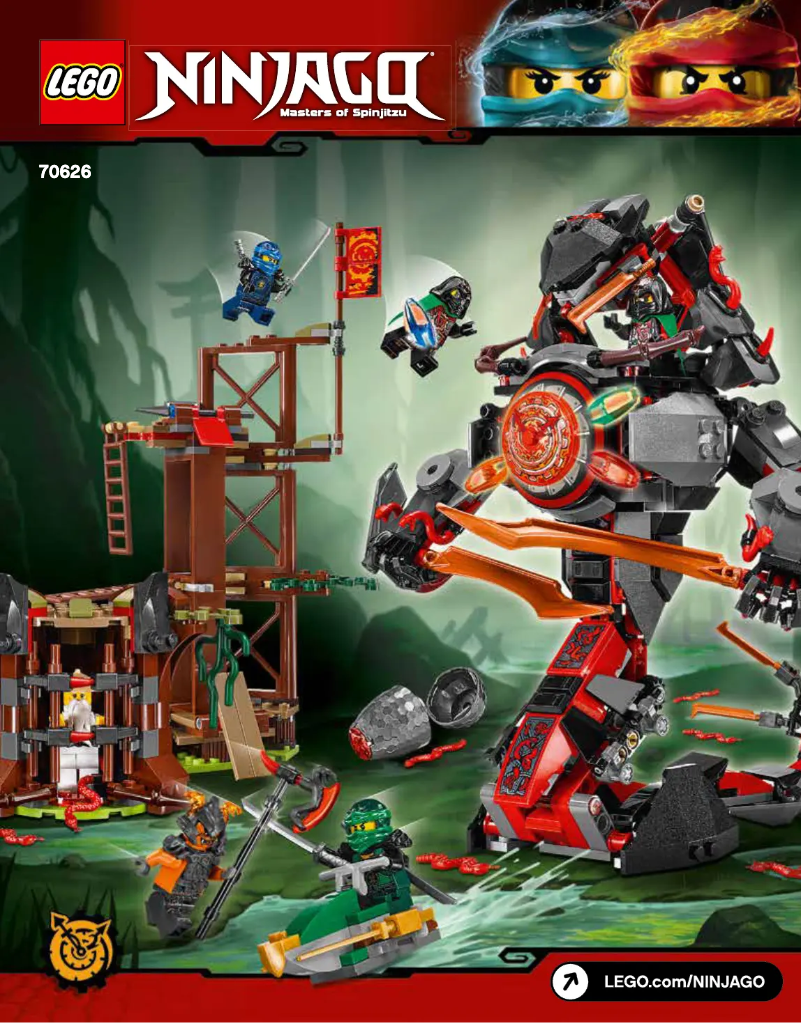 Page 1 de la notice Manuel utilisateur Lego Ninjago 70626
