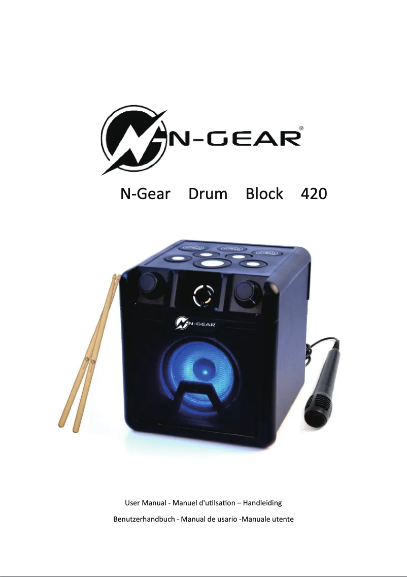 Page 1 de la notice Manuel utilisateur N-Gear Drum Block 420