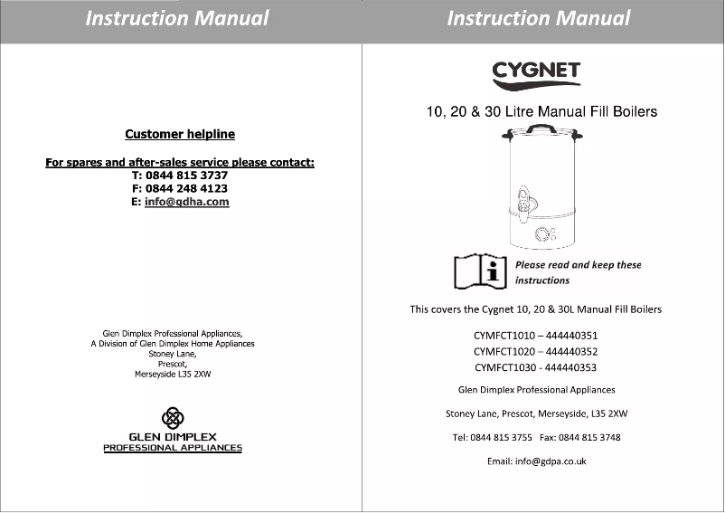 Page 1 de la notice Manuel utilisateur Cygnet CYMFCT1010