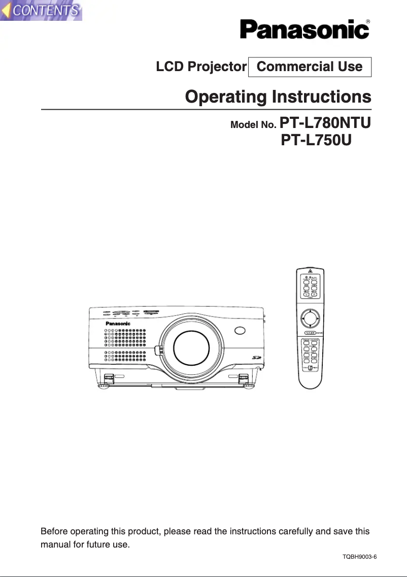 Imagen de la primera página del manual del dispositivo PT-L750U