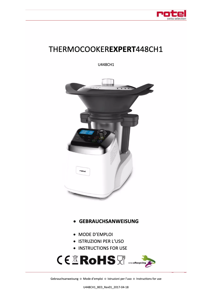 Page n°1 - Manuel utilisateur Rotel U448CH1