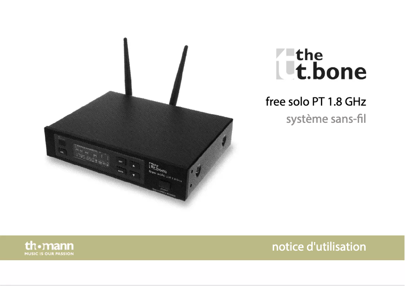 Page 1 de la notice Manuel utilisateur the t.bone free solo PT 1.8 GHz