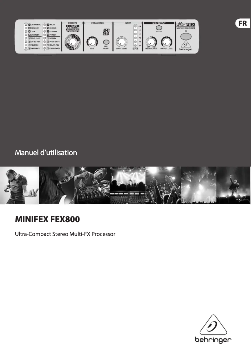 Page n°1 - Manuel utilisateur Behringer MINIFEX FEX800
