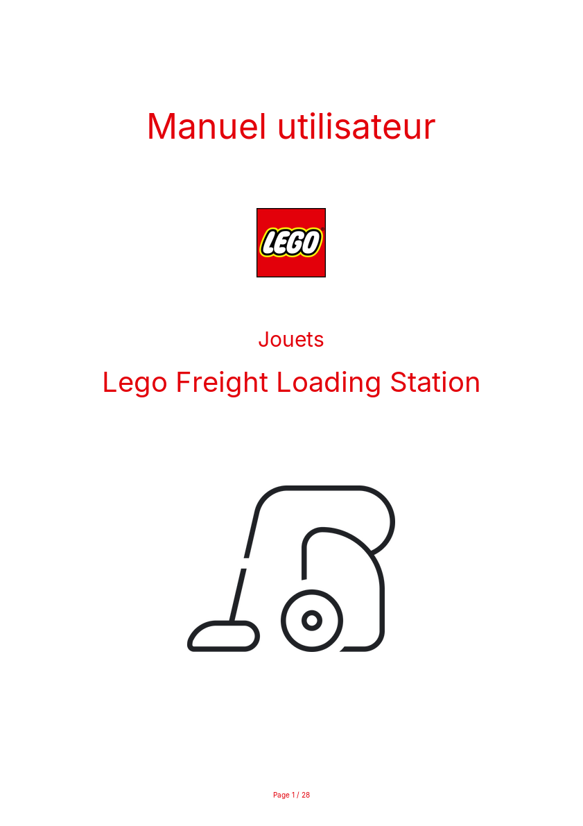 Page n°1 - Manuel utilisateur Lego Freight Loading Station