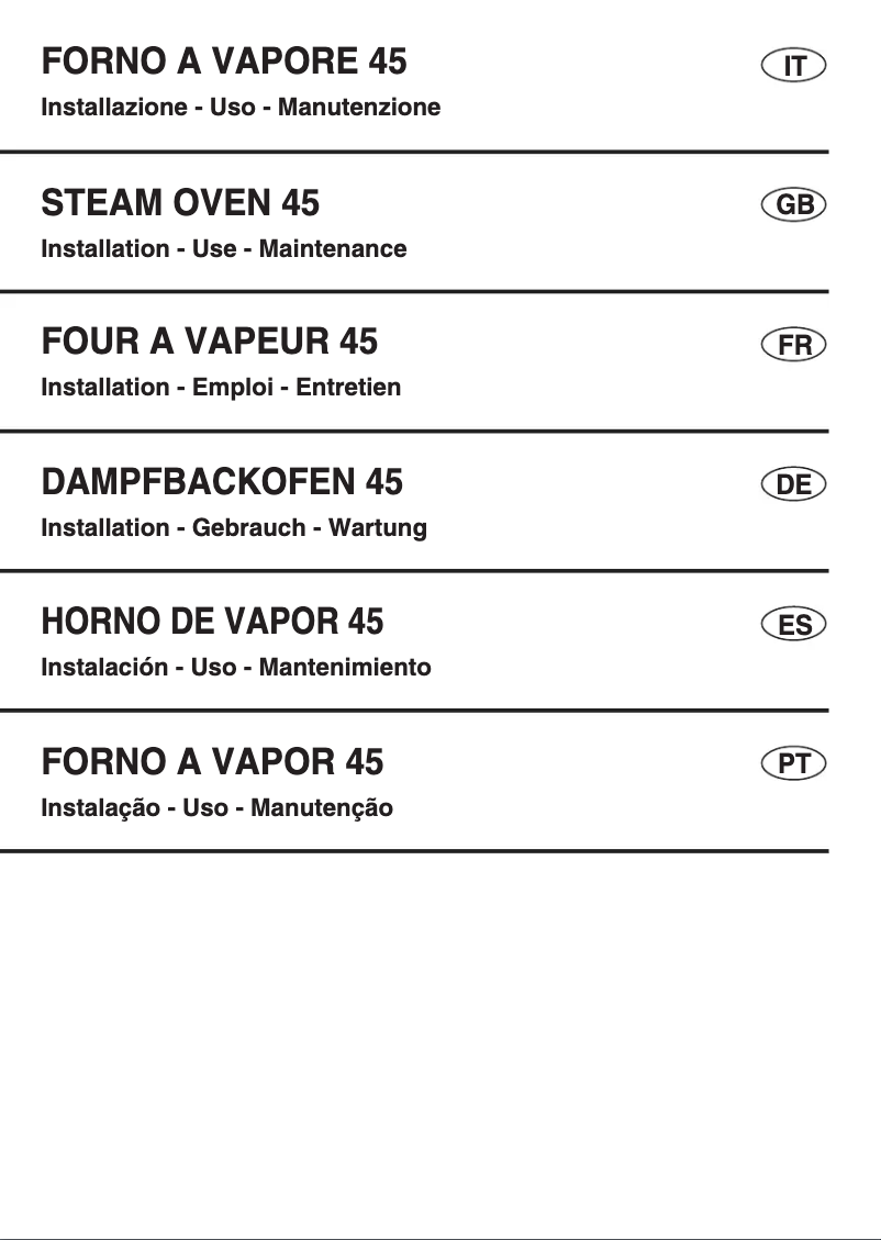 Page n°1 - Mode d'emploi Ilve ILCS45X