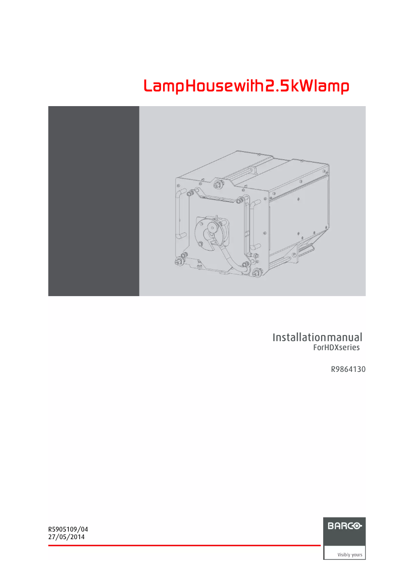 Page 1 de la notice Manuel utilisateur Barco R9864130