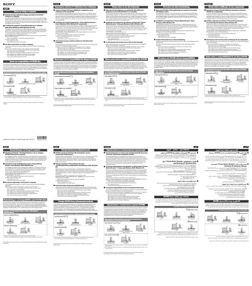 Image de la première page du manuel de l'appareil Handycam HDR-SR12