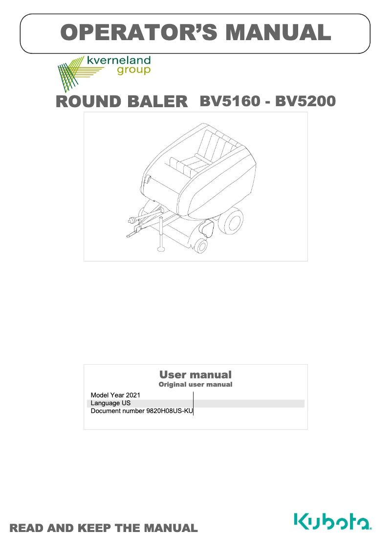 Image de la première page du manuel de l'appareil BV5000