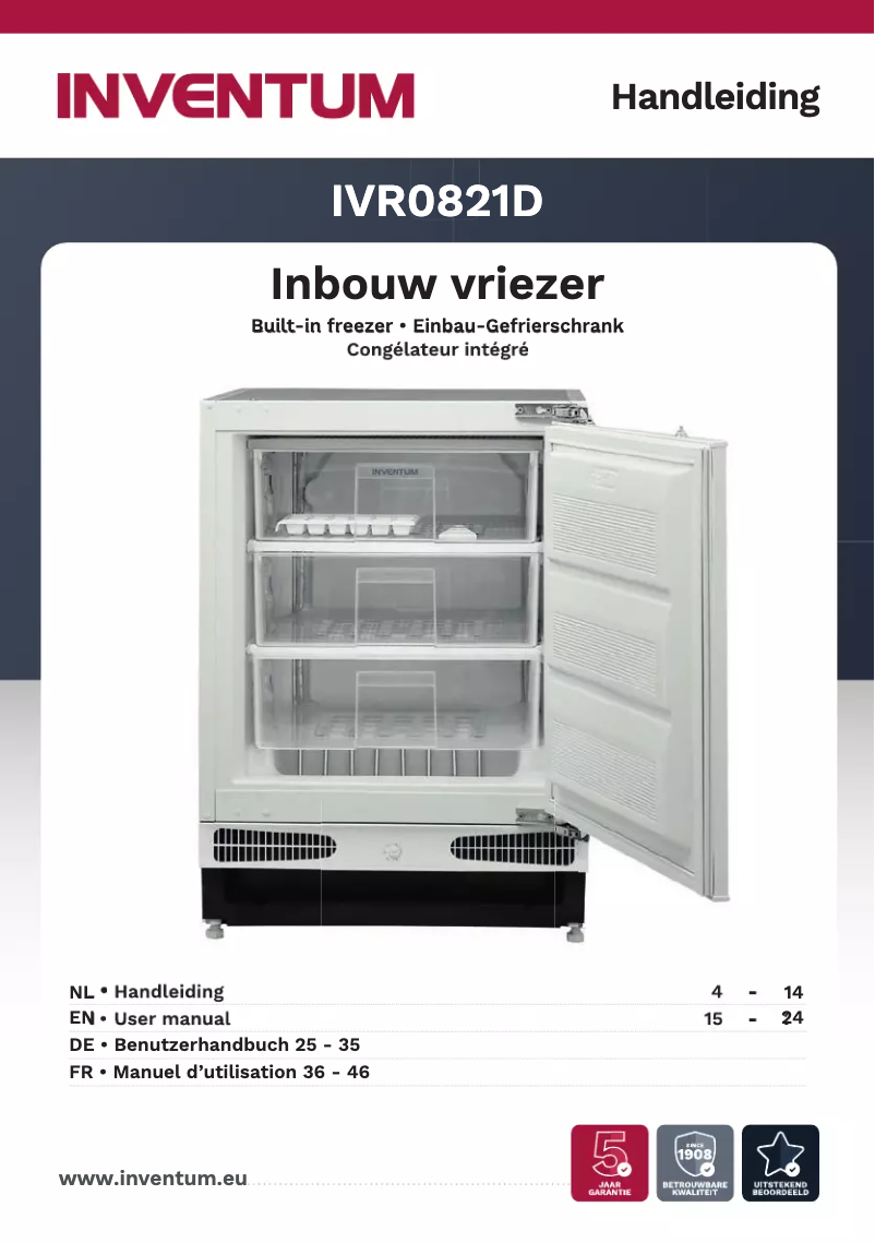 Image de la première page du manuel de l'appareil IVR0821D