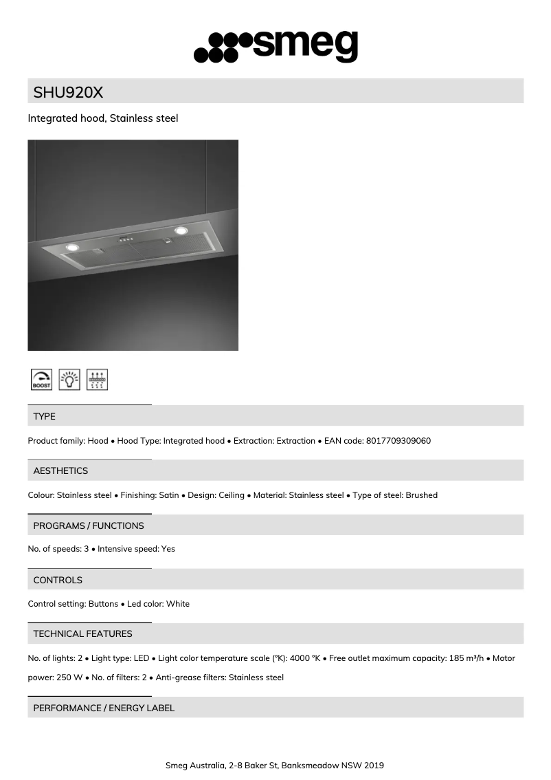 Image de la première page du manuel de l'appareil SHU920X