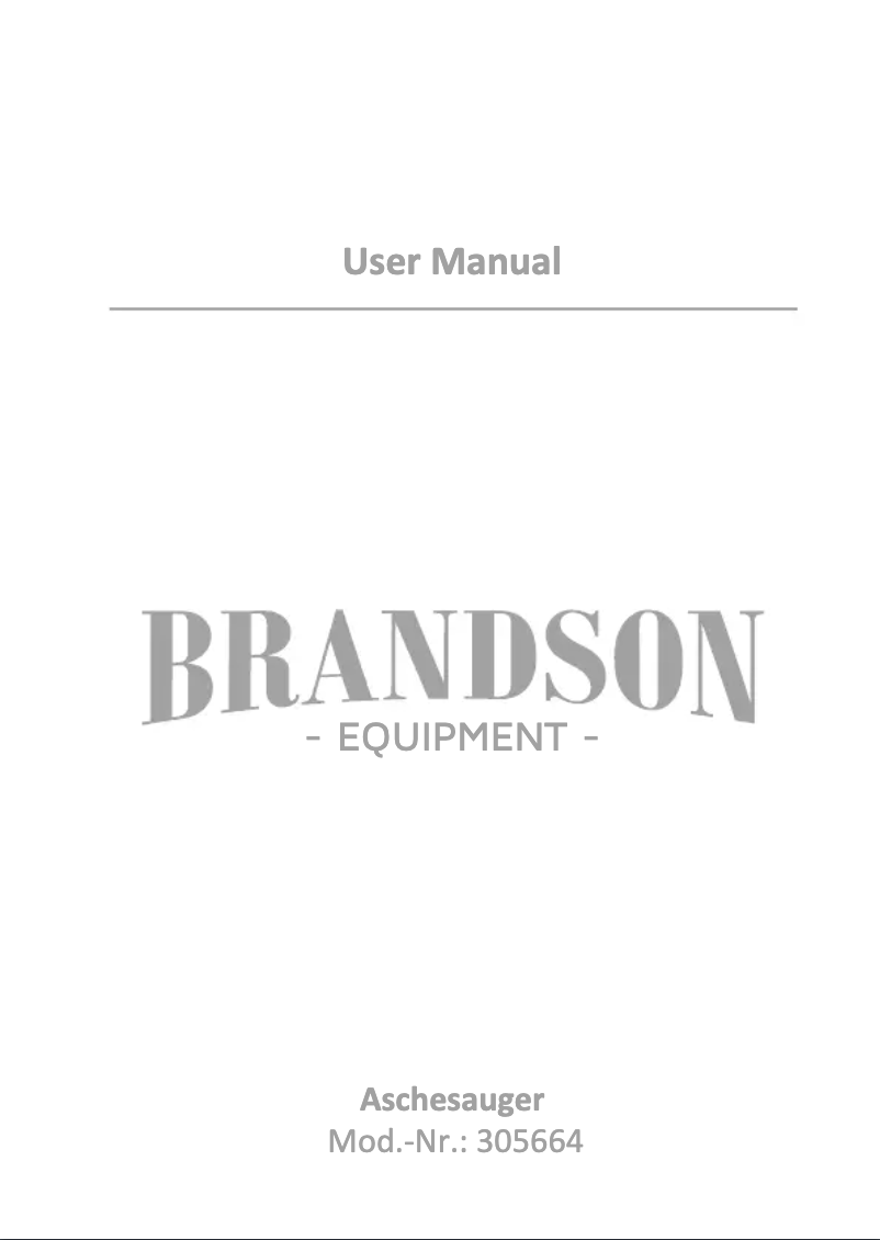 Page 1 de la notice Manuel utilisateur Brandson 305664