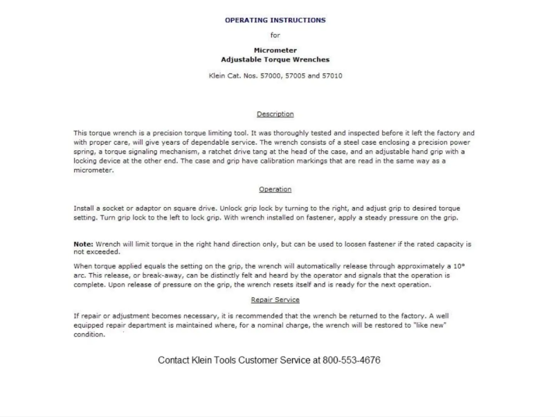 Imagen de la primera página del manual del dispositivo 57000