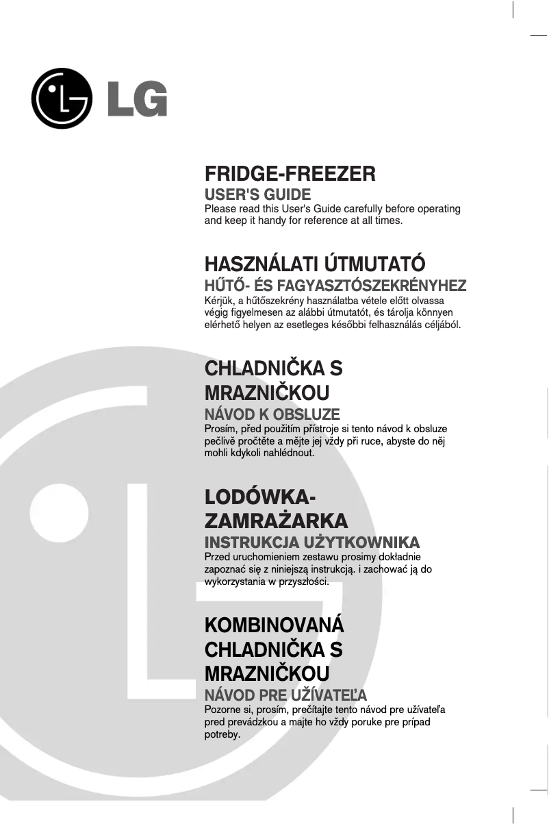 Page 1 de la notice Manuel utilisateur LG GR-F459BLQA