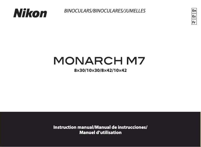 Image de la première page du manuel de l'appareil Monarch M7 8x30