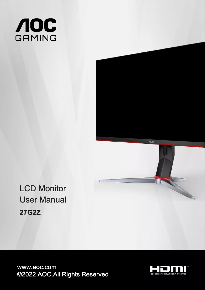 Image de la première page du manuel de l'appareil 27G2Z