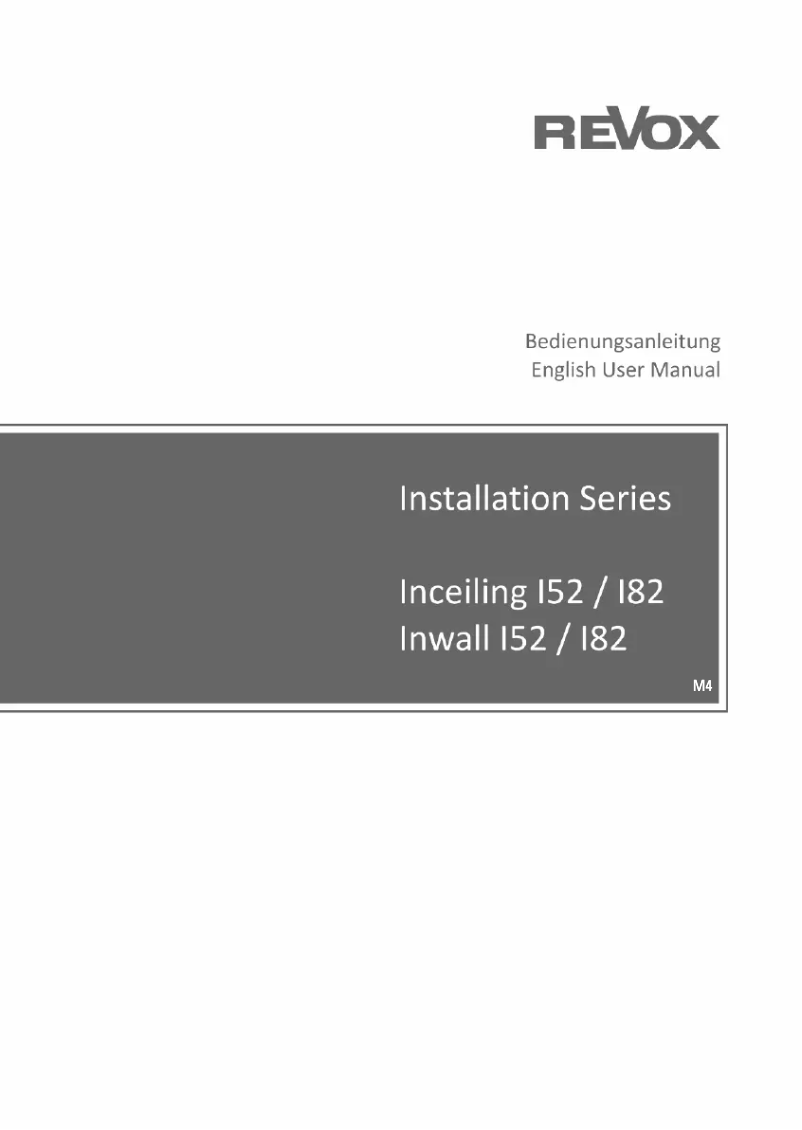 Página 1 del manual Manual de usuario Revox Inceiling I52