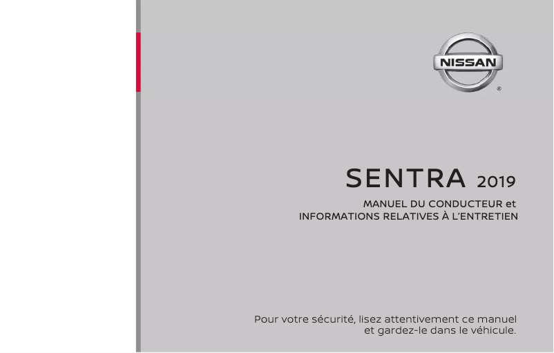 Imagen de la primera página del manual del dispositivo Sentra (2019)