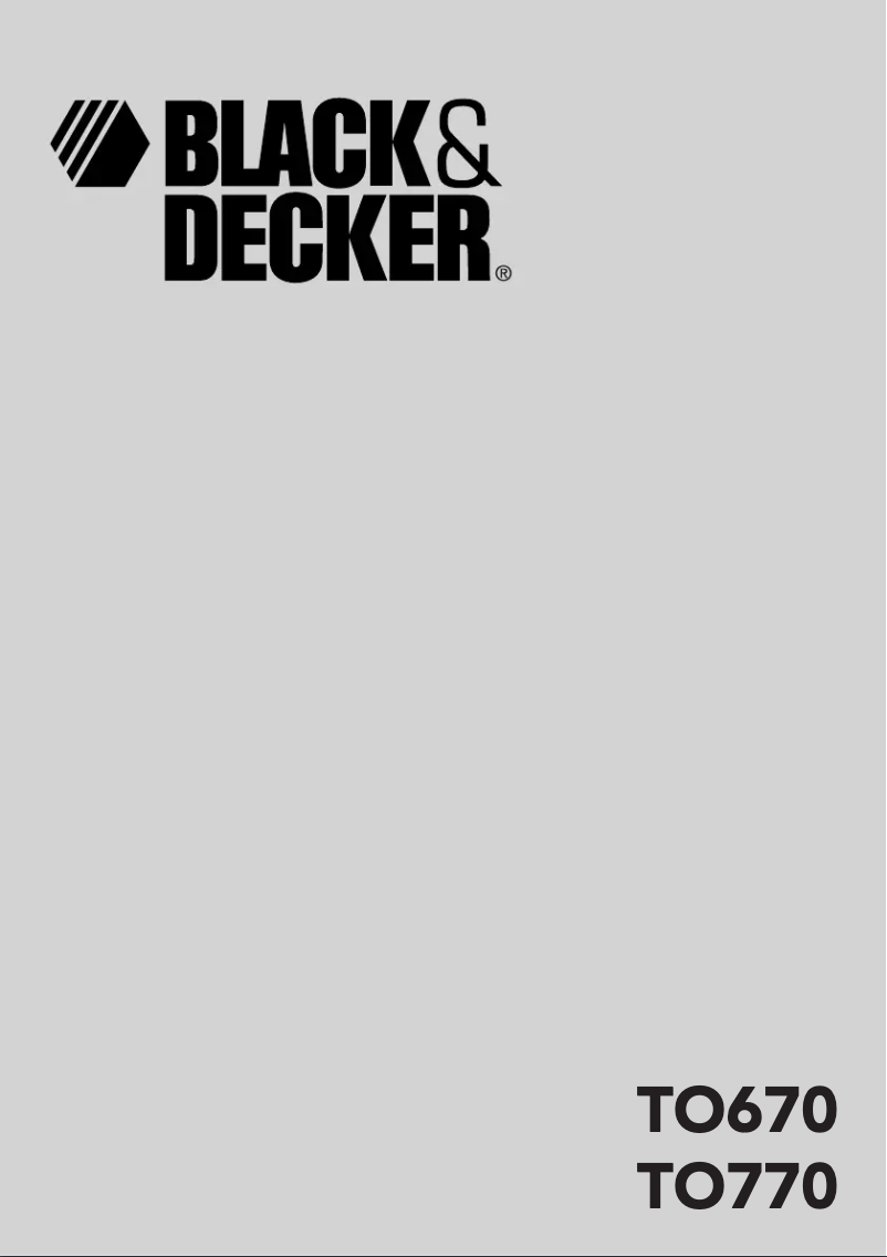 Page 1 de la notice Manuel utilisateur Black & Decker TO670