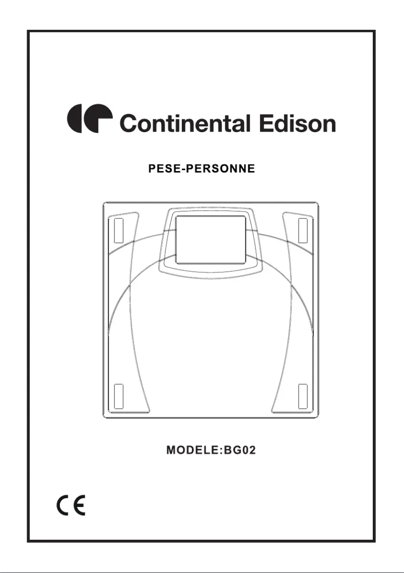 Page 1 de la notice Manuel utilisateur Continental Edison CEBG02G