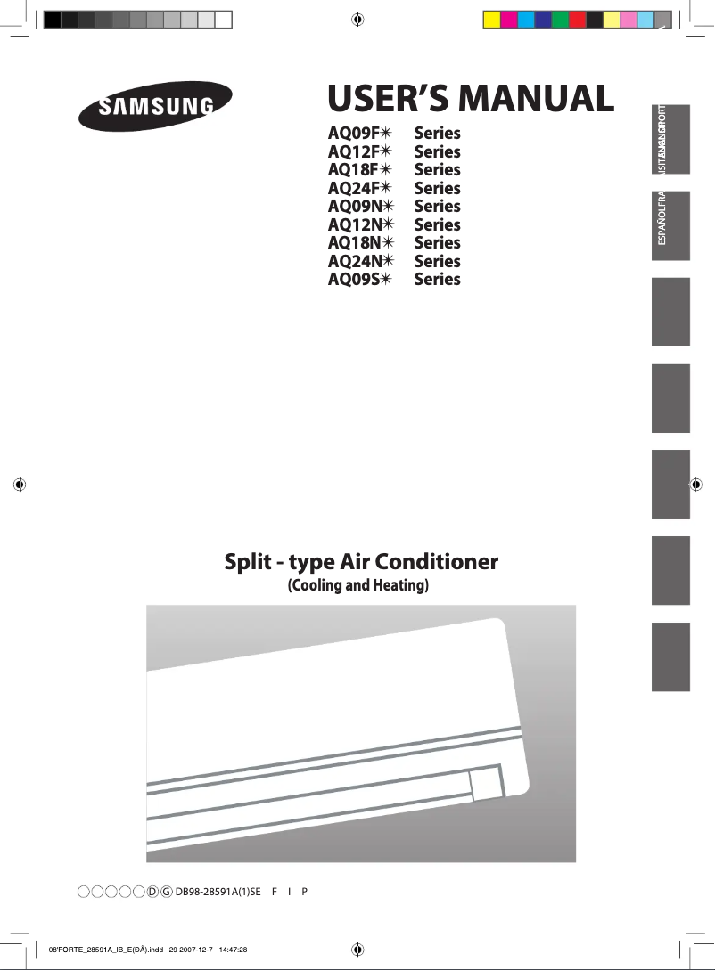 Image de la première page du manuel de l'appareil AQ24FAX