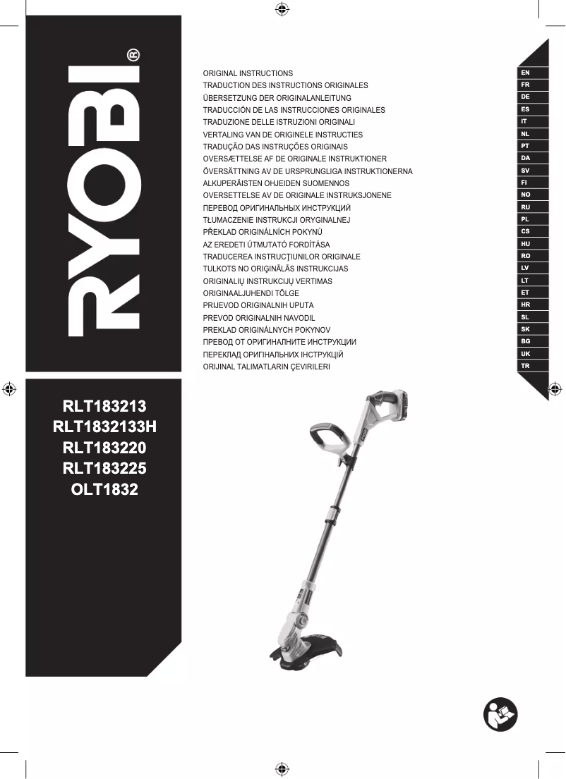 Page n°1 - Manuel utilisateur RYOBI RLT1832133H
