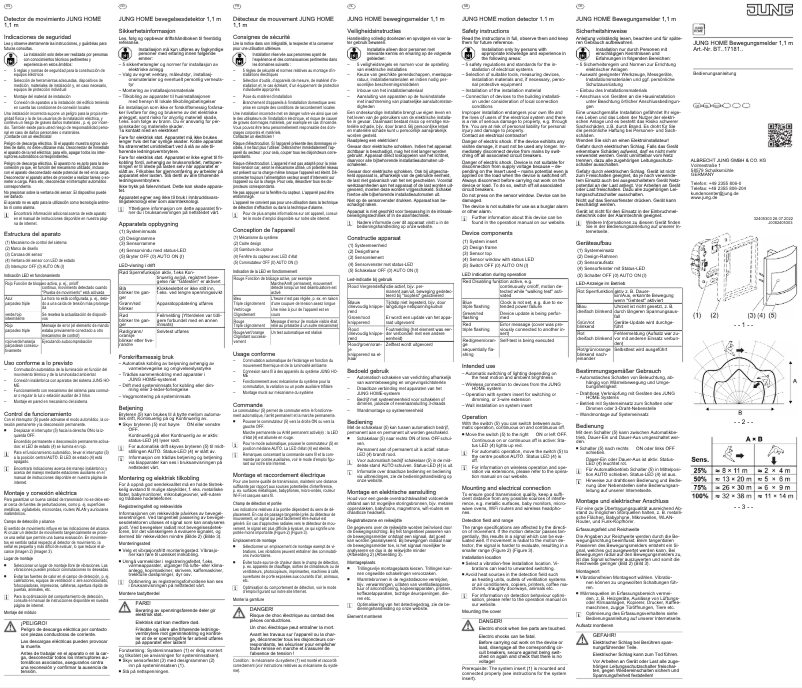 Page 1 de la notice Manuel utilisateur JUNG BTAL17181