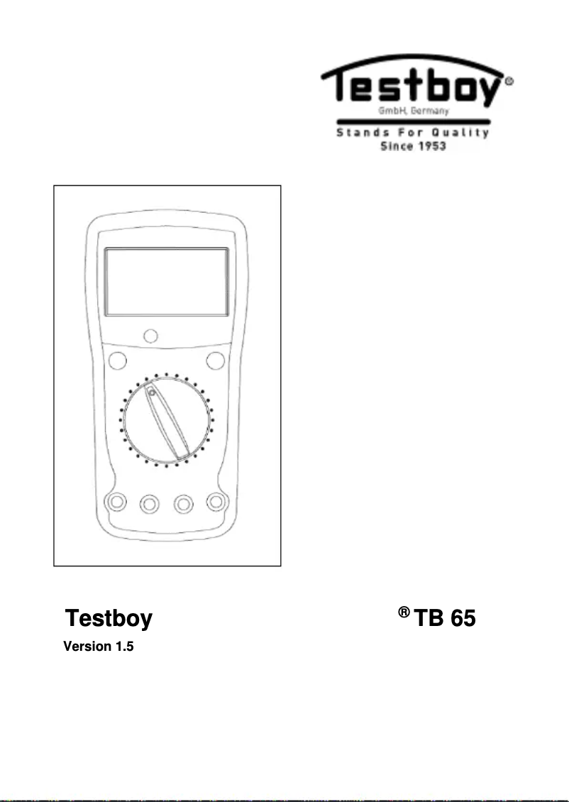 Page n°1 - Manuel utilisateur Testboy TB 65