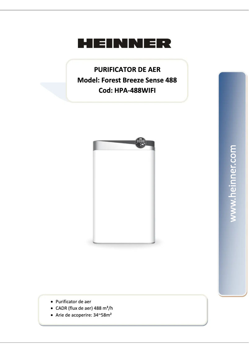 Page 1 de la notice Manuel utilisateur Heinner HPA-488WIFI