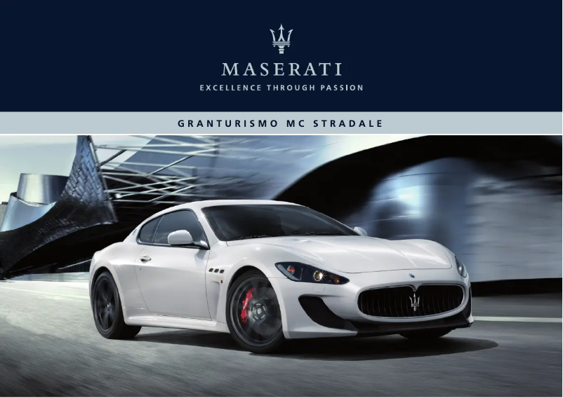 Image de la première page du manuel de l'appareil GranTurismo MC Stradale (2012)