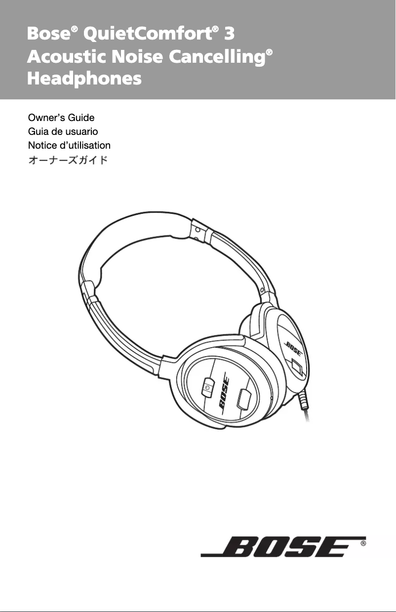 Page n°1 - Manuel utilisateur Bose QuietComfort 3