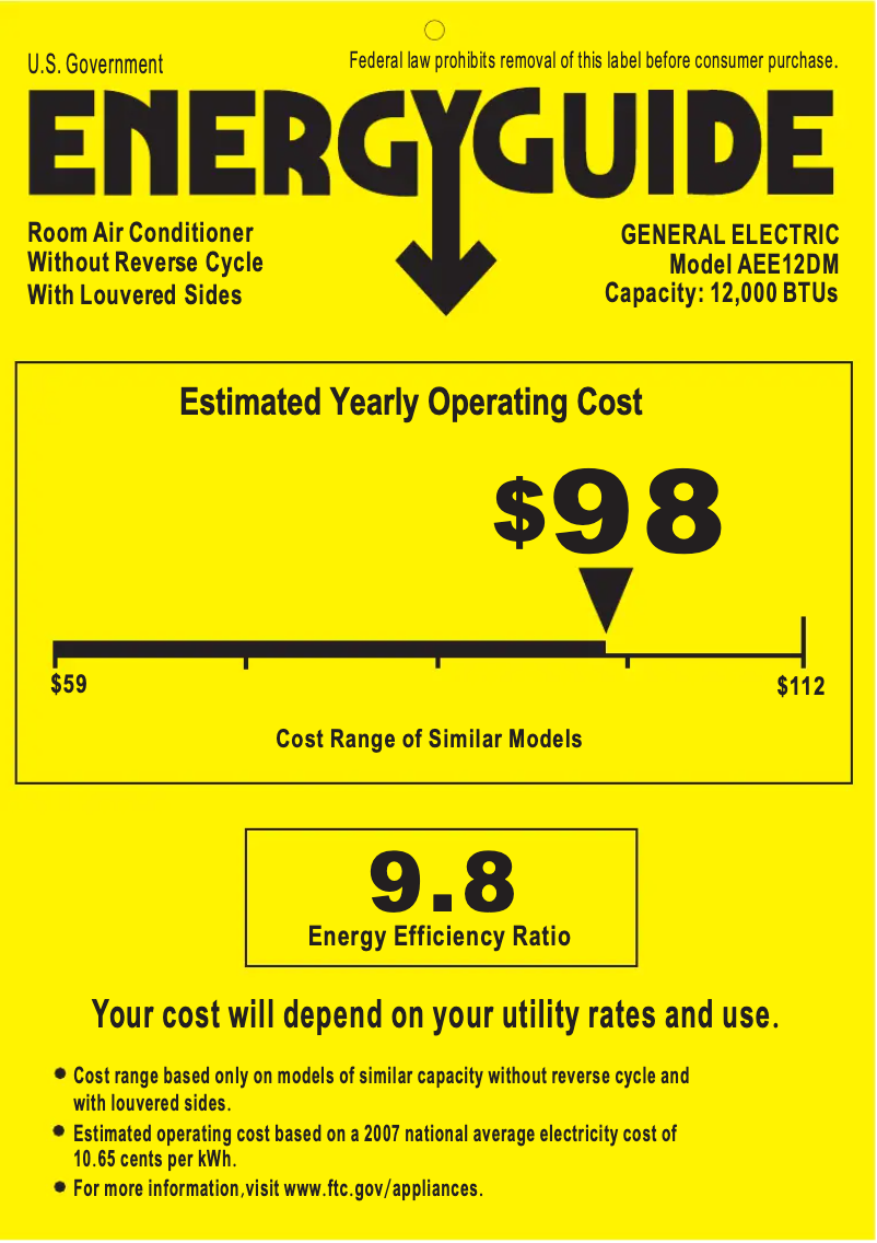 Image de la première page du manuel de l'appareil AEE12DM