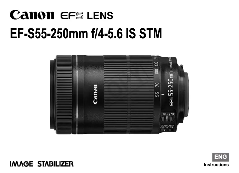 Page 1 de la notice Manuel utilisateur Canon EF-S 55-250mm f/4-5.6 IS