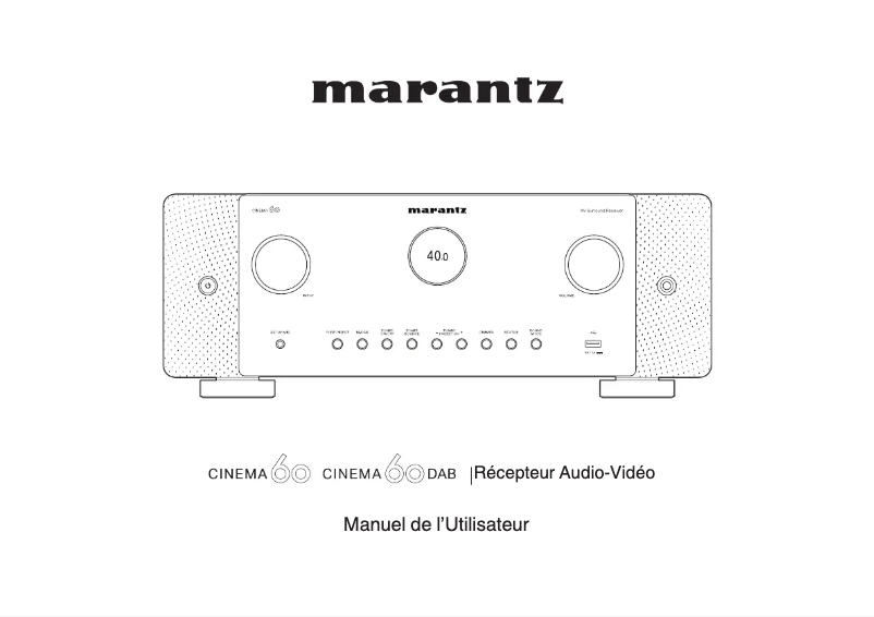 Page n°1 - Manuel utilisateur Marantz Cinema 60