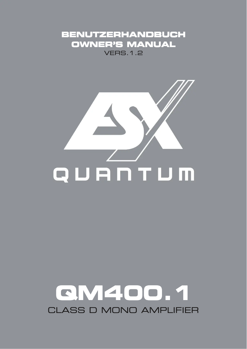 Image de la première page du manuel de l'appareil Quantum QM400.1