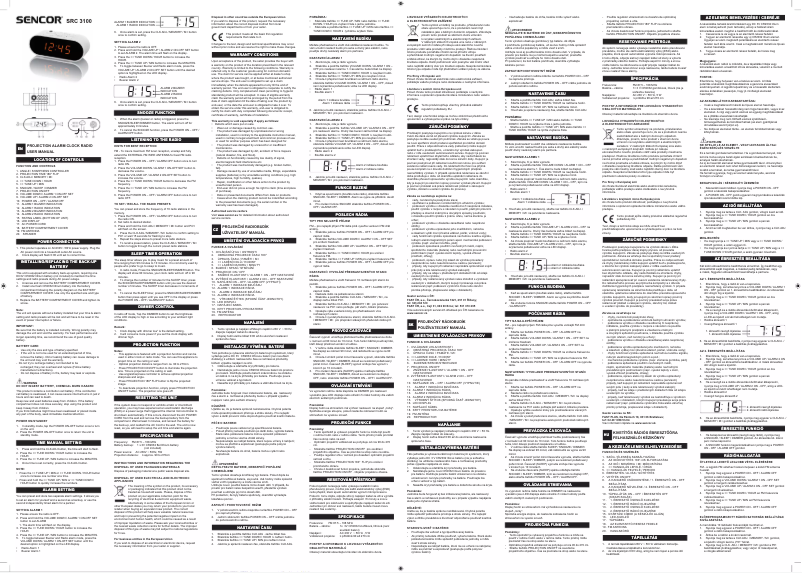 Página 1 del manual Manual de usuario Sencor SRC 3100
